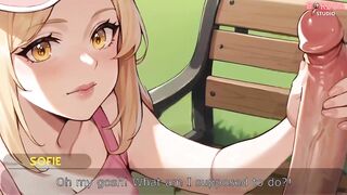 I meet this blonde innocent girl in park and offer her my lolipop