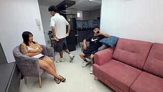 I prove my cuckold friend's wife's fidelity with the best fuck of his life and he catches us doing it.