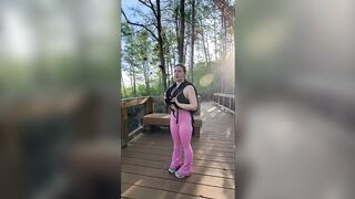 I GET AHEAD OF MY BOYFRIEND ON A HIKE AND STUMBLE UPON A LONELY HORNY HIKER