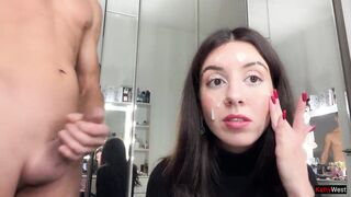 Best Facial Compilation, Cum in Mouth , Cum Swallowing - Katty West