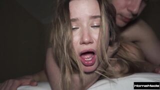 Good Girl Gone Bad! Cute Blonde Rides Cock