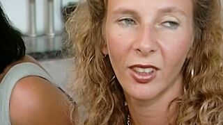Pretty German babe shares dick with hot blonde MILF