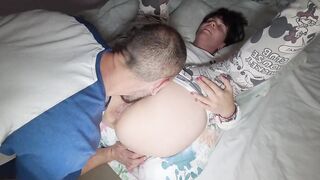 I fuck my hot stepmom and cum inside her juicy hairy pussy. Creampie big hairy pussy close up