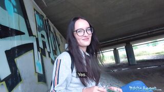 Public Agent Hot Czech body fucked under public bridge after sucking cock