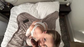 A Little Stepsister on Vacation Shared Her Bed with Me and Shared Her Pussy