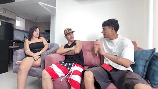 My husband's best friend takes advantage of the fact that my husband is a gambling addict and bets me on a night of passion with him and ends up fucking me better than the cuckold.