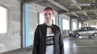 cute 18 years Luna does her first porn casting