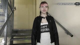cute 18 years Luna does her first porn casting