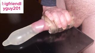 Guy Moaning while Fucking Fleshlight with Dirty Talk until Huge Cum in Water