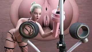 The gynecologist 4 FUTANARI selfsuck and anal fucking machine