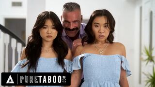 PURE TABOO Asian Stepsisters Lulu Chu & Kimmy Kimm Fulfill Their Stepdad's Doppelganger Fantasy