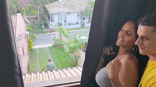 I gave it to my husband's friend while he was in the yard mowing the lawn and talking to me.