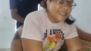 Housewife pays a technician with a good blowjob and a hard and delicious fuck while her husband works