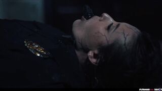 Police Raid Turns into Futa Threesome - Possessed Lesbian Parasited Fuck and Trans Shemale Cumshots