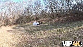 VIP4K. Shy brunette Vanessa Alessia is losing her virginity