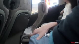 Public Dick Flashing - Girl saw my dick on the bus and helped me cum with her hand