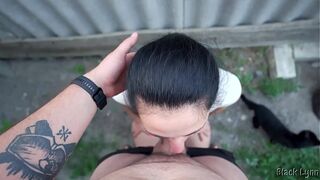 I came to my neighbor for FUCKING HER MOUTH HARD and CUM ALL OVER her face by my FAT cock