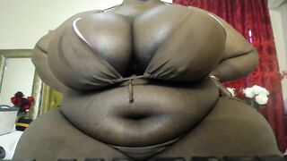 Black Ssbbw Teasing In A Sexy Lingerie