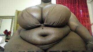 Black Ssbbw Teasing In A Sexy Lingerie