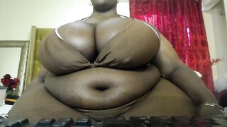 Black Ssbbw Teasing In A Sexy Lingerie