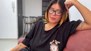 I take advantage of the fact that my stupid stepbrother isn't home to fuck his girlfriend really hard and cum inside her.
