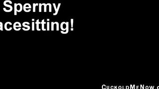 Creampie eating cuckold hot wives fucking bbc big cocks and sissy husband watches and eats creampies