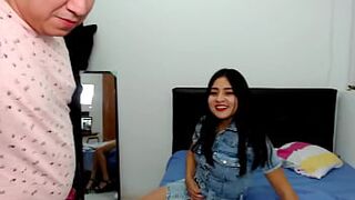 My virgin stepdaughter swallows the semen