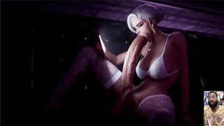 Large Cock Ass Ashe Sucks Her Own Futa Cock, Yellow Lantern Jerks Off Her Large Futa Cock