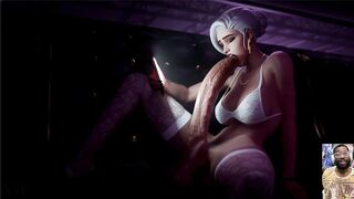 Large Cock Ass Ashe Sucks Her Own Futa Cock, Yellow Lantern Jerks Off Her Large Futa Cock