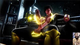 Large Cock Ass Ashe Sucks Her Own Futa Cock, Yellow Lantern Jerks Off Her Large Futa Cock
