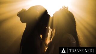 TRANSFIXED - Interracial Bubble Butt Goddesses Eva Maxim and Kira Noir Have Rough Passionate Sex