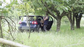 Ce voyeur lui plait, elle fait l amour avec lui dans sa voiture. Sexe et voyeurisme.