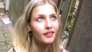 Stunning blonde German babe fucked in public