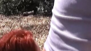Redhead German teen fucked in the park and the bedroom