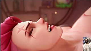Very Long Futa Cock Widowmaker Sprays Loads Of Cum While Anal Fucked, Futa Junker Queen Fucks Zarya