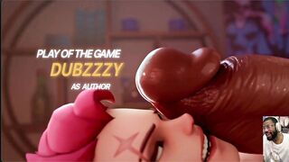 Very Long Futa Cock Widowmaker Sprays Loads Of Cum While Anal Fucked, Futa Junker Queen Fucks Zarya
