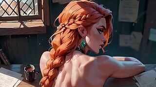 Fucking a hot blonde girl - Cartoon porn [AI generated]