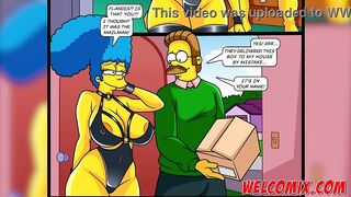 Sadomasochistic fuck with the square neighbor! The Simpsons porn comics!