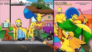 Sadomasochistic fuck with the square neighbor! The Simpsons porn comics!