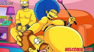 Sadomasochistic fuck with the square neighbor! The Simpsons porn comics!