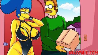 Sadomasochistic fuck with the square neighbor! The Simpsons porn comics!