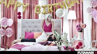 Birthday Girl Wishes To Grow Futa Cock And Fucks Her Best Friend - SHEMALE Cum On Pussy TRAILER