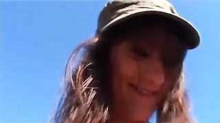 A Lesbian Threesome On The Beach