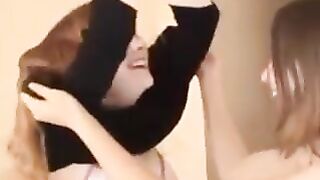 Cute Lesbian Couple Meet For the First Time.