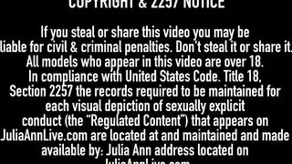 Busty Blonde Milf Julia Ann Puffs On Cigarette Nude In Bed!