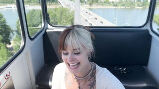 risky public cable car blowjob - naughty in the sky / SallyDinosaur