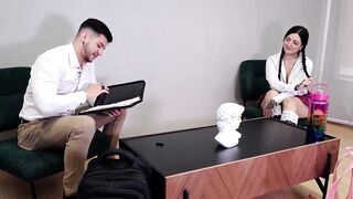 Horny college student offers her pussy to her professor to pass the course - LA ROLA