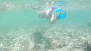 Underwater moments with hot views of my big natural tits and hot pussy