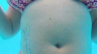 Underwater moments with hot views of my big natural tits and hot pussy
