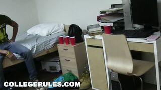 COLLEGE RULES - Horny Teenage College Students Fucking In A Dorm Room